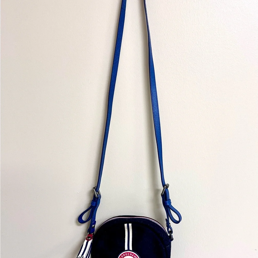 Longchamp Cocarde Round Crossbody Bag Paris 1948 Wool Felt Rare - Picture 10 of 12